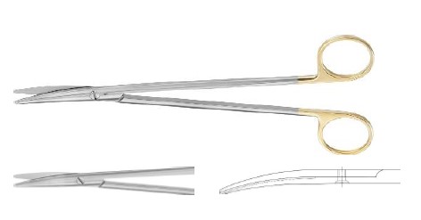 TC МЕТЦЕНБАУМ НОЖИЦІ ВИГНУТІ ХВИЛ. ЗАТОЧ. Т/Т200MM